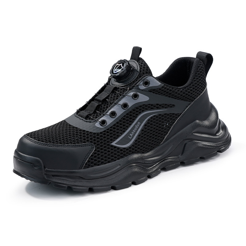 LANOUDUN Breathable, Impact Resistant, Lightweight Low top Outdoor Shoes Unisex Black