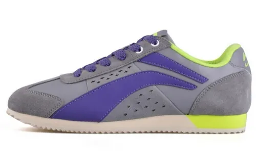 Li Ning Low top Running Shoes Unisex Gray Purple