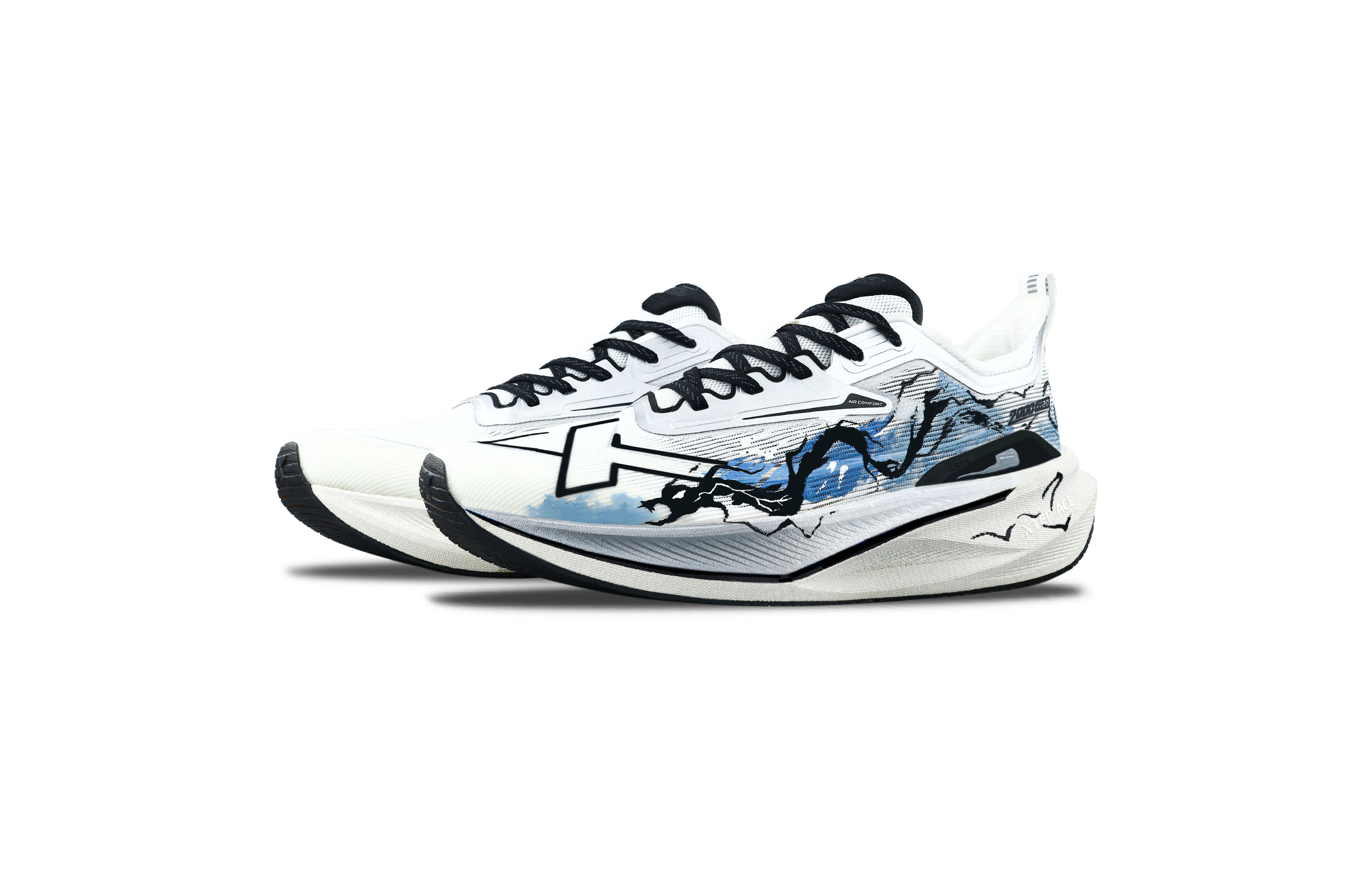 XTEP 2000km 2.0 Running Shoes Men’s Low Top Black/Blue
