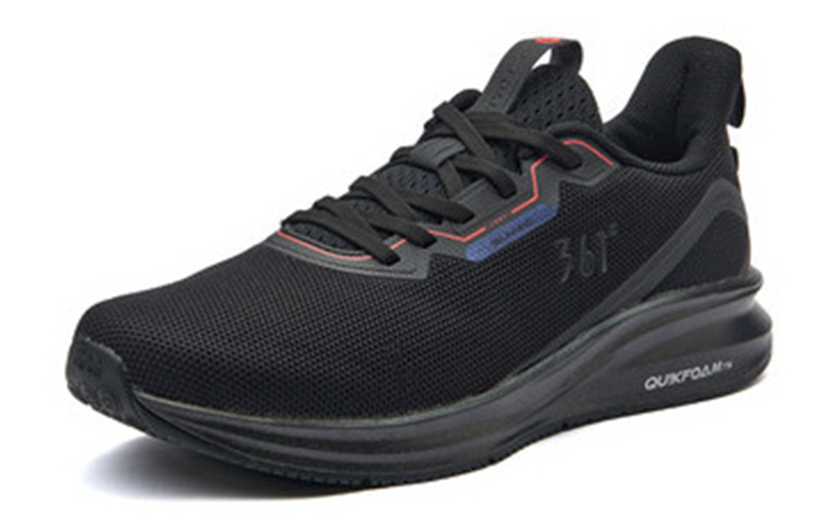 361° Abrasion Resistant Cushioning Lightweight Low top Running Shoes Men’s Black Red