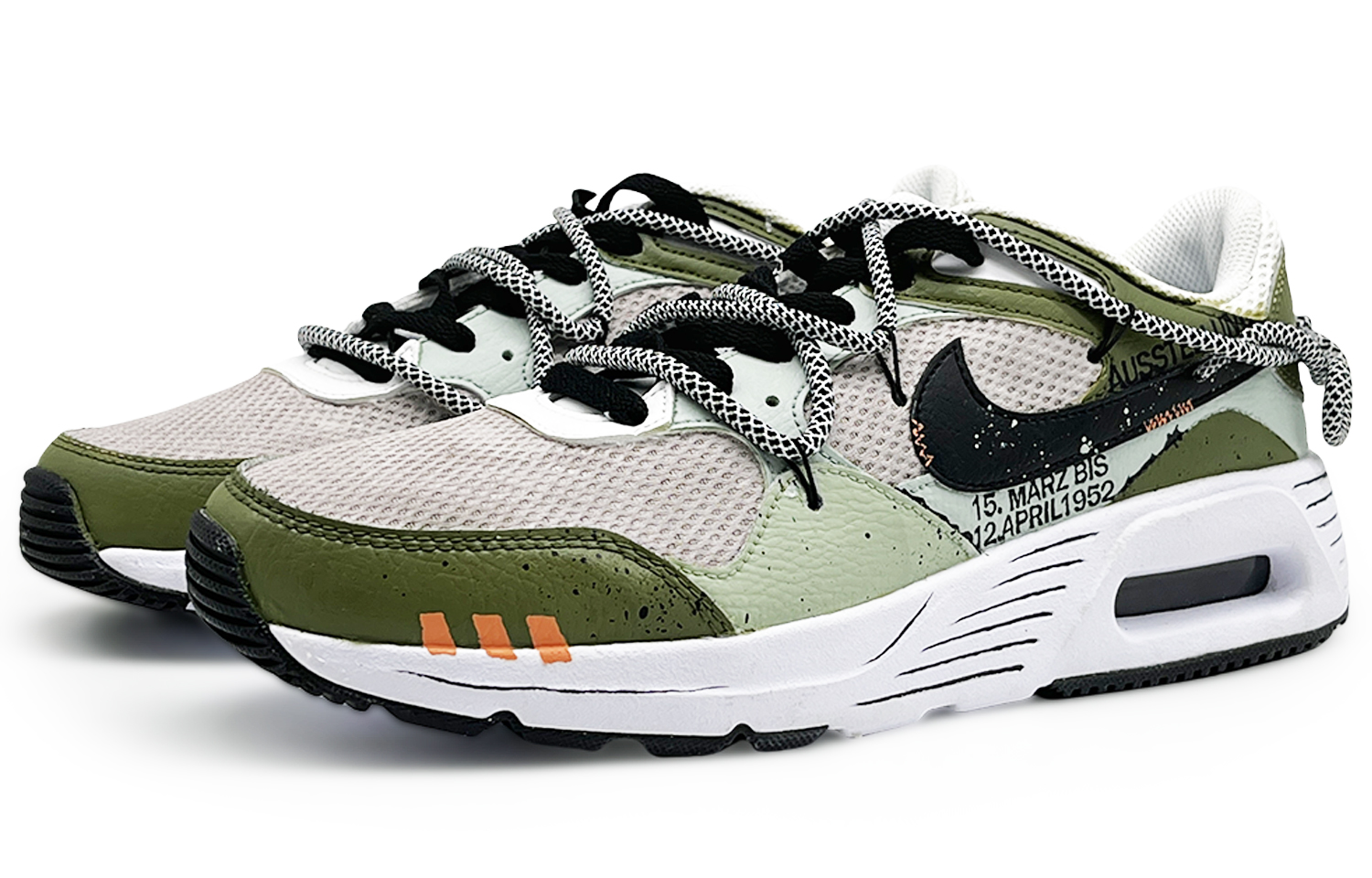 Nike Air Max SC Cushioning Slip Resistant Abrasion Resistant Breathable Low top Casual Running Shoes Men’s Black Green