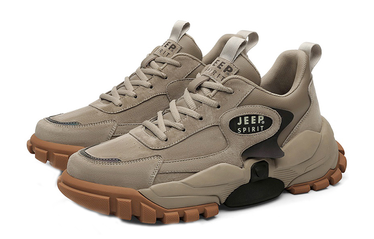 JEEP SPIRIT Slip Resistant, Abrasion Resistant, Waterproof, Height Increasing Mid top Outdoor Shoes Men’s Sand