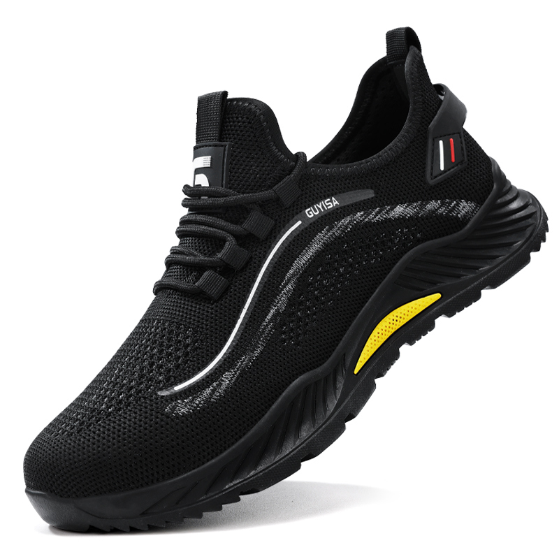 GUYISA Impact Resistant Slip Resistant Low top Outdoor Shoes Men’s Black