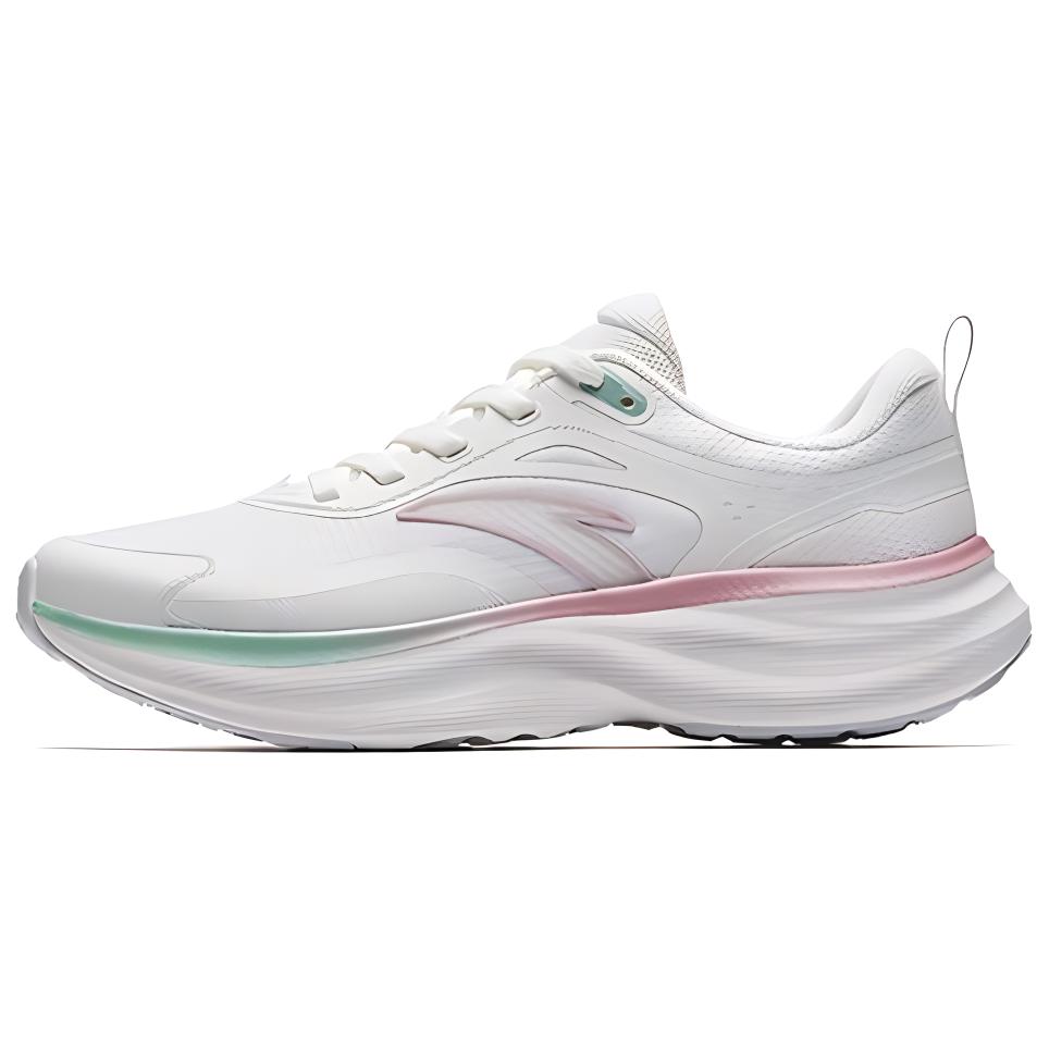 Anta Light Cloud Slip Resistant Abrasion Resistant Low top Casual Running Shoes Women’s White Pink Green