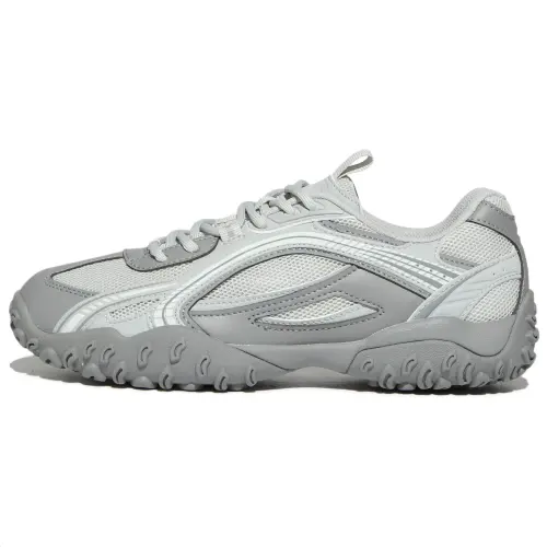 FILA Eschape Fabric Abrasion Resistant Breathable Low top Casual Running Shoes Unisex Gray White