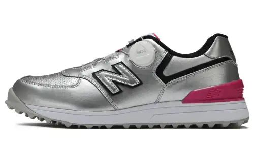 New Balance 574 Boa 2E Golf Shoes 'Silver Black Pink' Women's