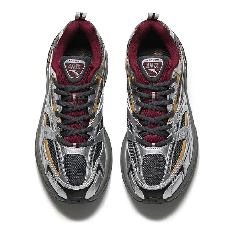 Anta OG2000 Slip Resistant Abrasion Resistant Low top Casual Running Shoes Men’s Silver Brown Red