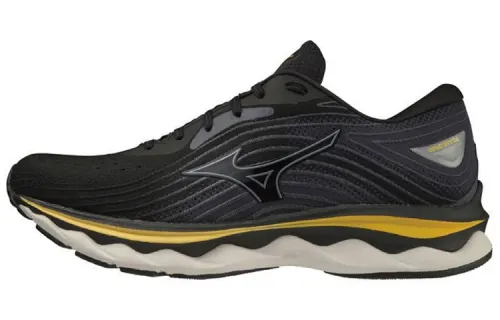 Mizuno Wave Sky 6 Super Wide 'Black Grey Yellow'