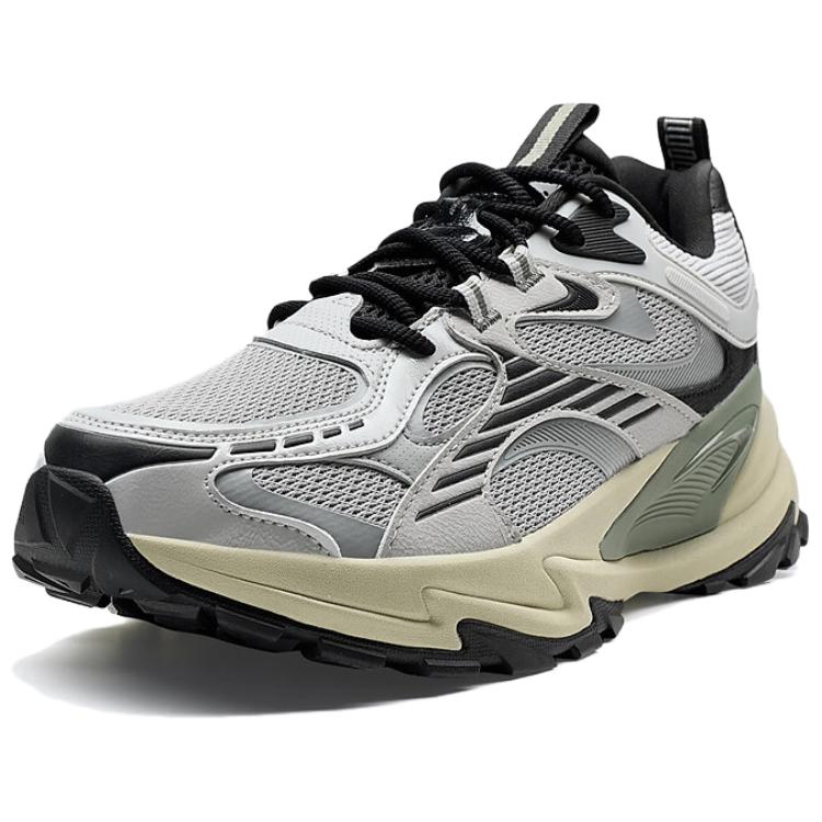 XTEP Slip Resistant And Abrasion Resistant Coverage Low top Outdoor Shoes Men’s Gray Black