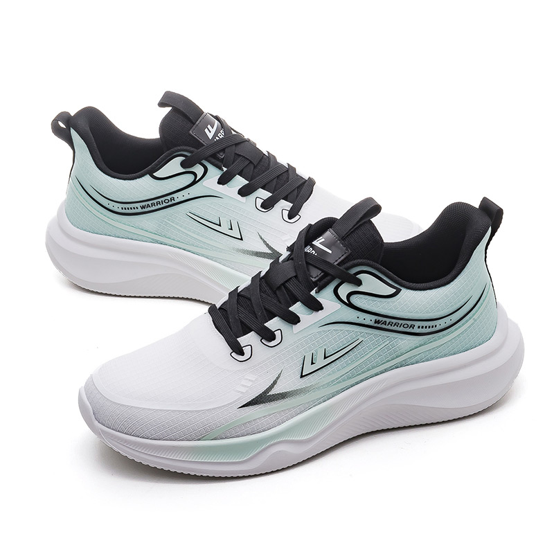 Warrior Fabric Rebound Low top Casual Running Shoes Men’s White Black Green
