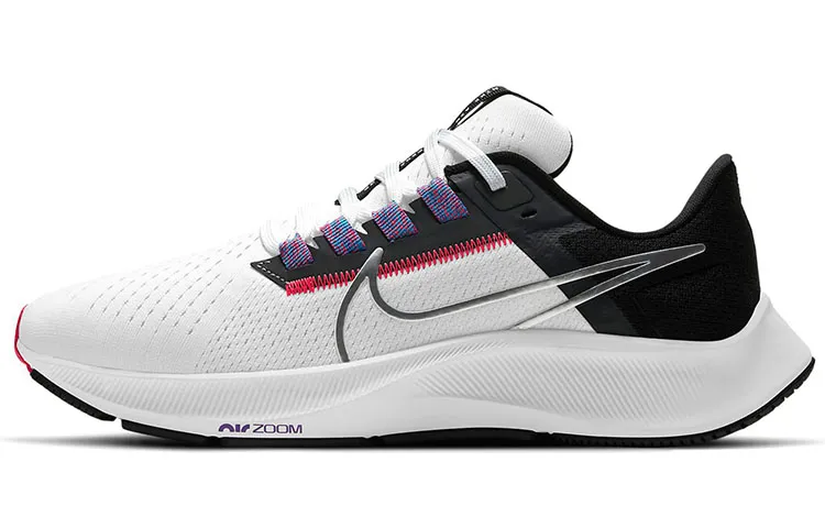 Nike Air Zoom Pegasus 38 White Black Flash Crimson Women's