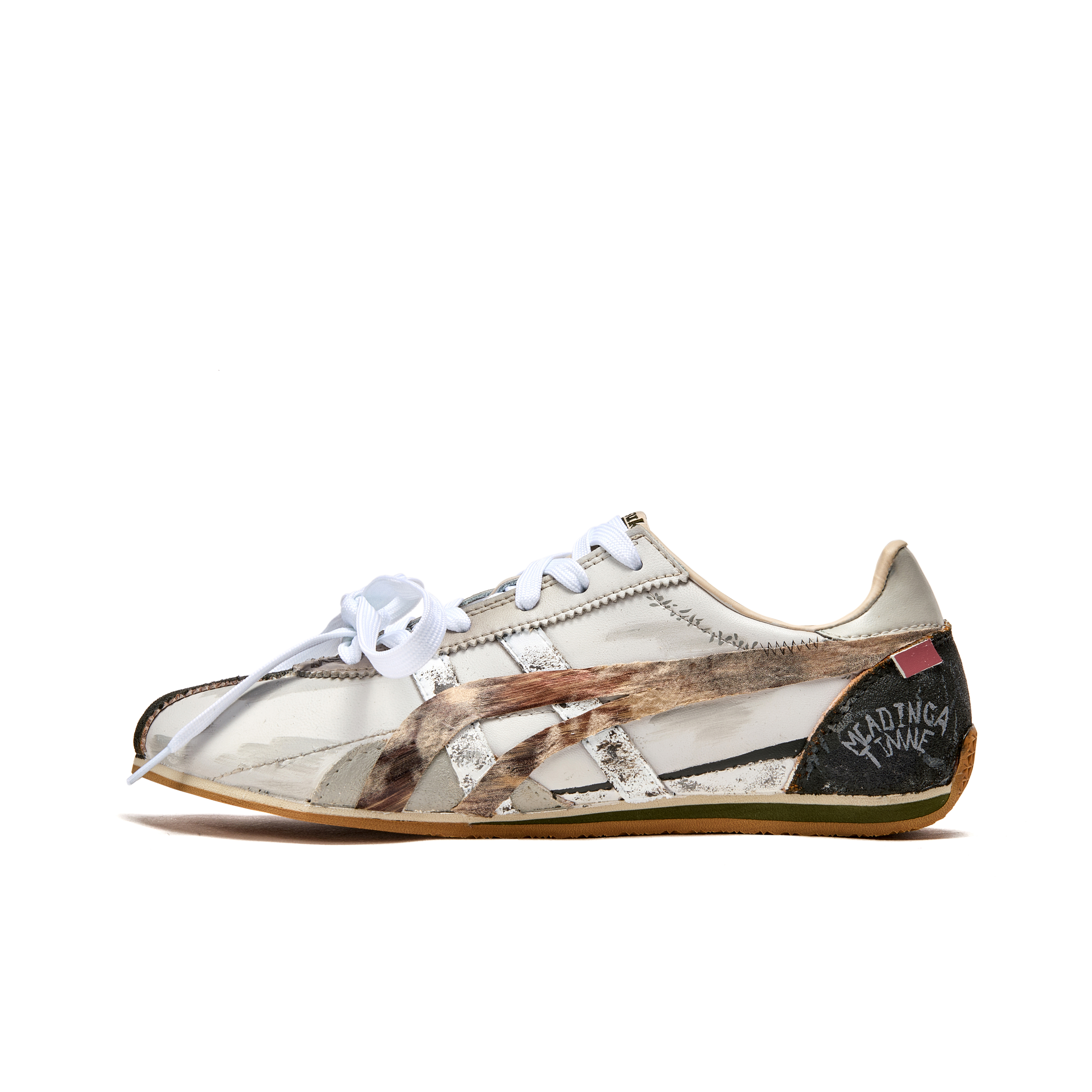 Onitsuka Tiger Runspark Slip Resistant Abrasion Resistant Low top Running Shoes Unisex Beige Brown