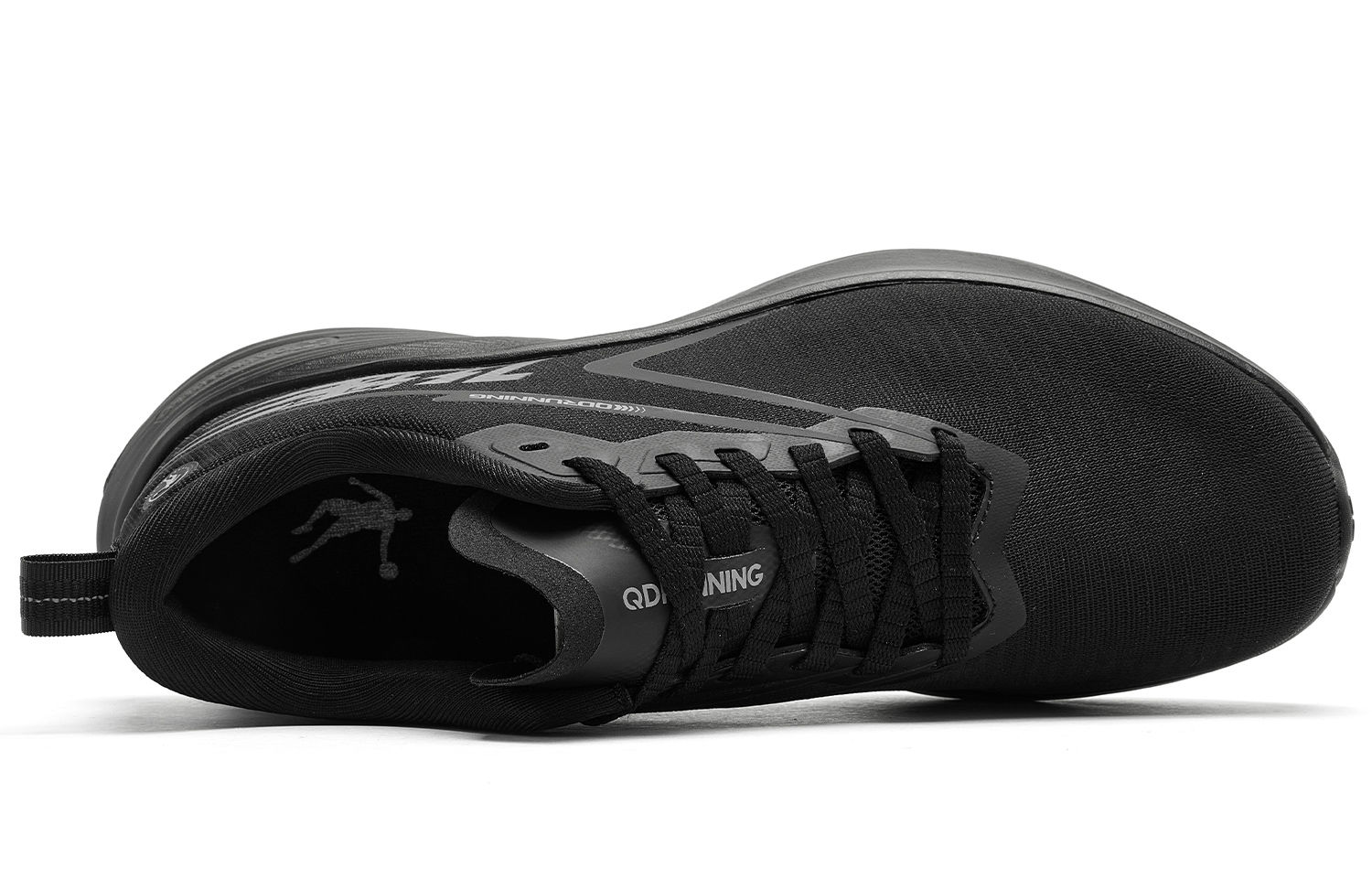 QIAODAN Cushioning Abrasion Resistant Balance Lightweight Low top Q KUNGFU Pro Running Shoes Men’s Black Coal Gray