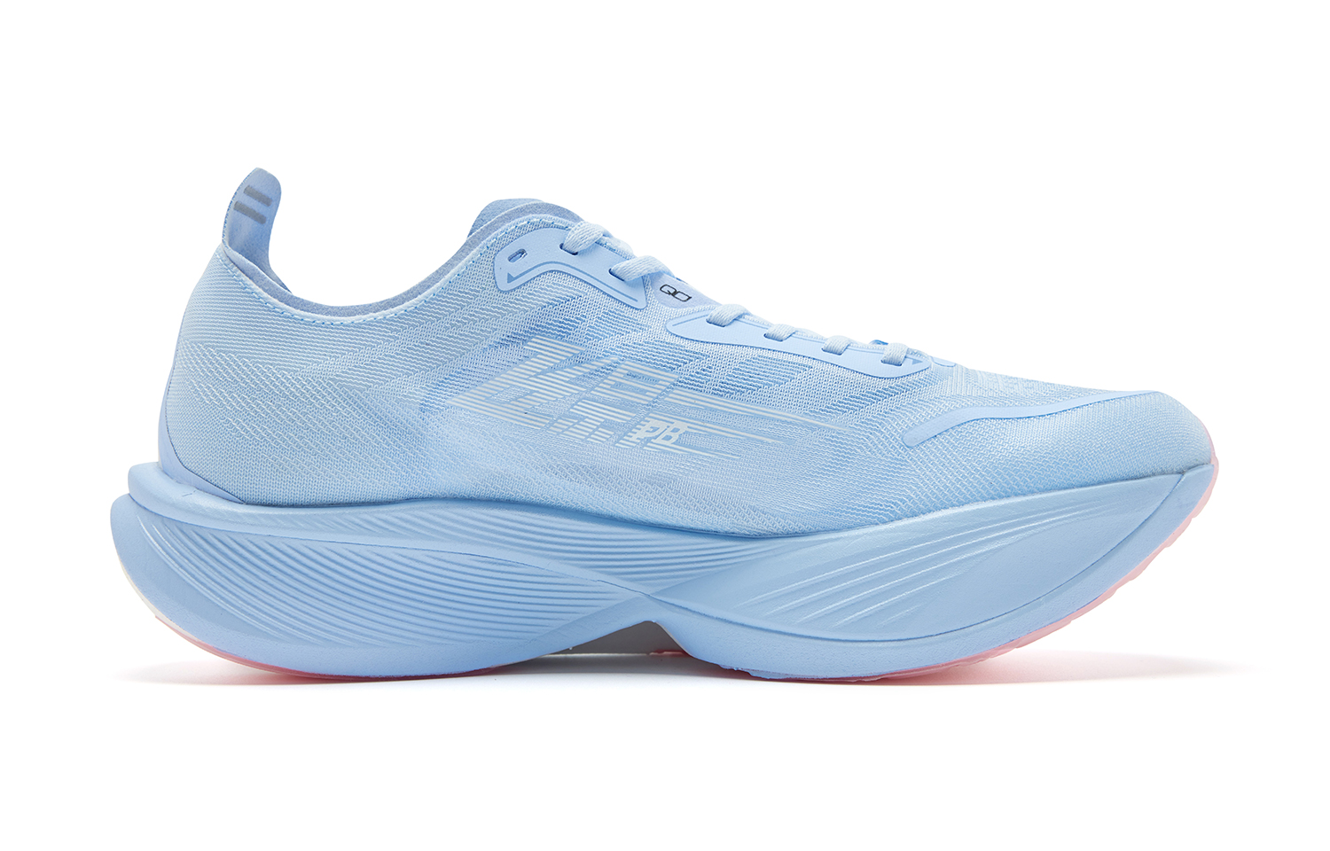 QIAODAN Flying Shadow PB3 Enhanced Running Shoes Men’s Low Top Union Blue Frosting Pink
