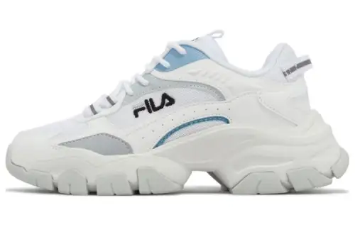 FILA Filament Cushioning, Wear Resistant Low top Chunky Sneakers Women's White Blue