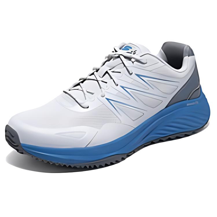 Skechers Cushioning Abrasion Resistant Cushioning, Wear Resistant Low top Training Running Shoes Men’s Gray Blue