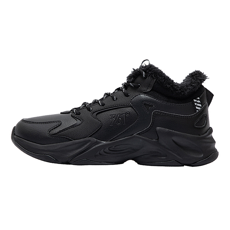 361° Fleece Lined Versatile Fashion Synthetic Leather, Mesh Abrasion Resistant Thermal Slip Resistant Low top Casual