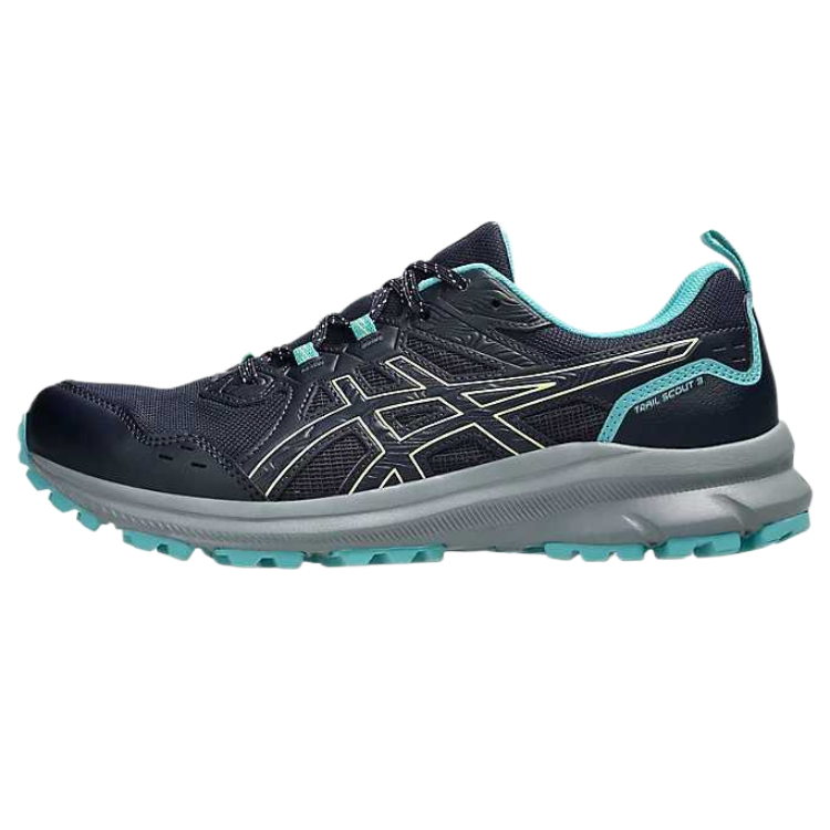 Asics Trail Scout 3 Cushioning Low top Running Shoes Men's Blue Black