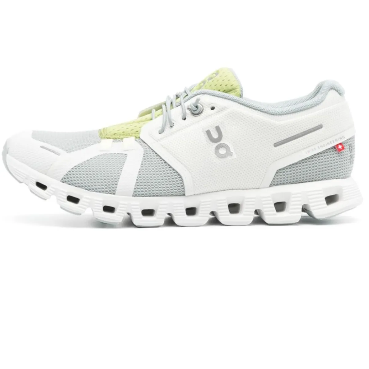 On Cloud 5 Push Slip Resistant Abrasion Resistant Low top Running Shoes Women's Gray White
