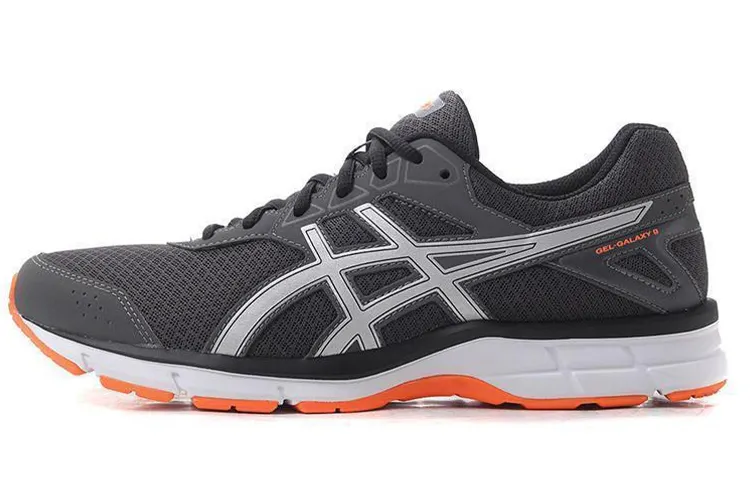 Asics Gel Galaxy 9 Abrasion Resistant Mid top Running Shoes Men's Gray White