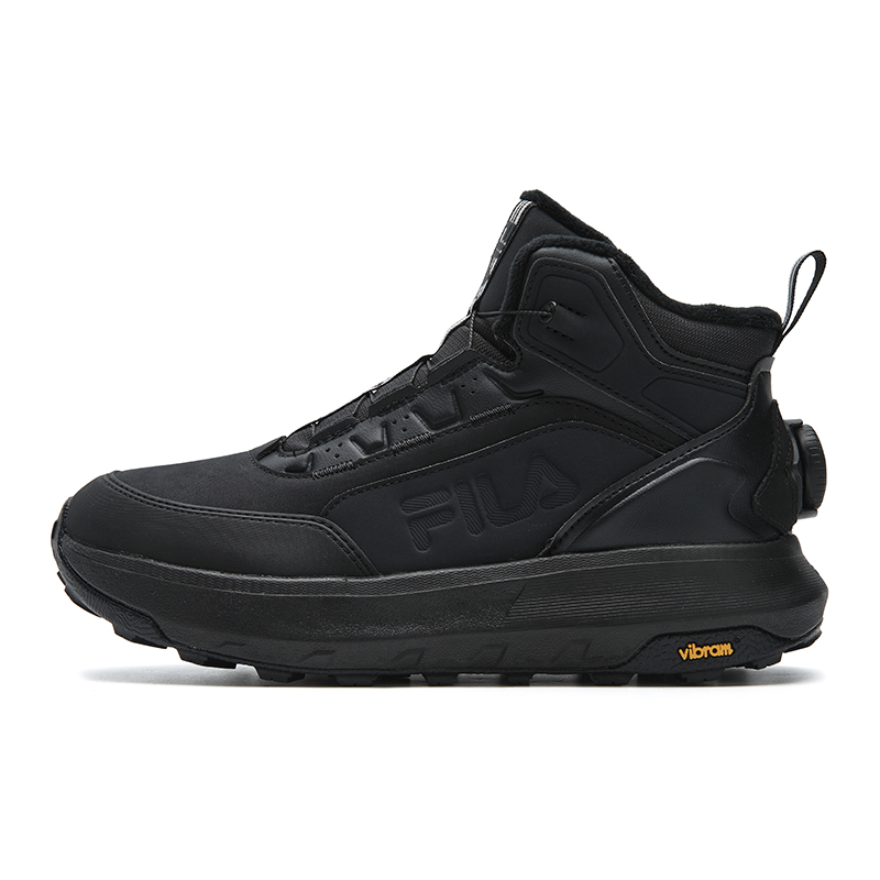 FILA Fila BOA EXPLORER 3 HIGH WE Explorer 3rd generation simple casual sports mountain series shock-absorbing wear-resistant wrapping and warmth high-top outdoor functional shoes women's horse black