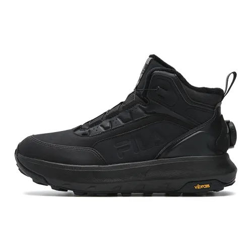 FILA Fila BOA EXPLORER 3 HIGH WE Explorer 3rd generation simple casual sports mountain series shock-absorbing wear-resistant wrapping and warmth high-top outdoor functional shoes women's horse black