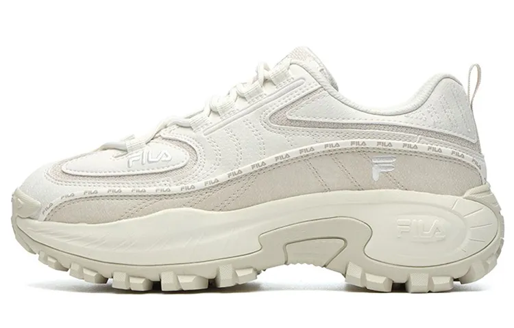 FILA Fashion Sneakers Synthetic Leather Comfortable Cushioning Abrasion Resistant Height Increasing Low top