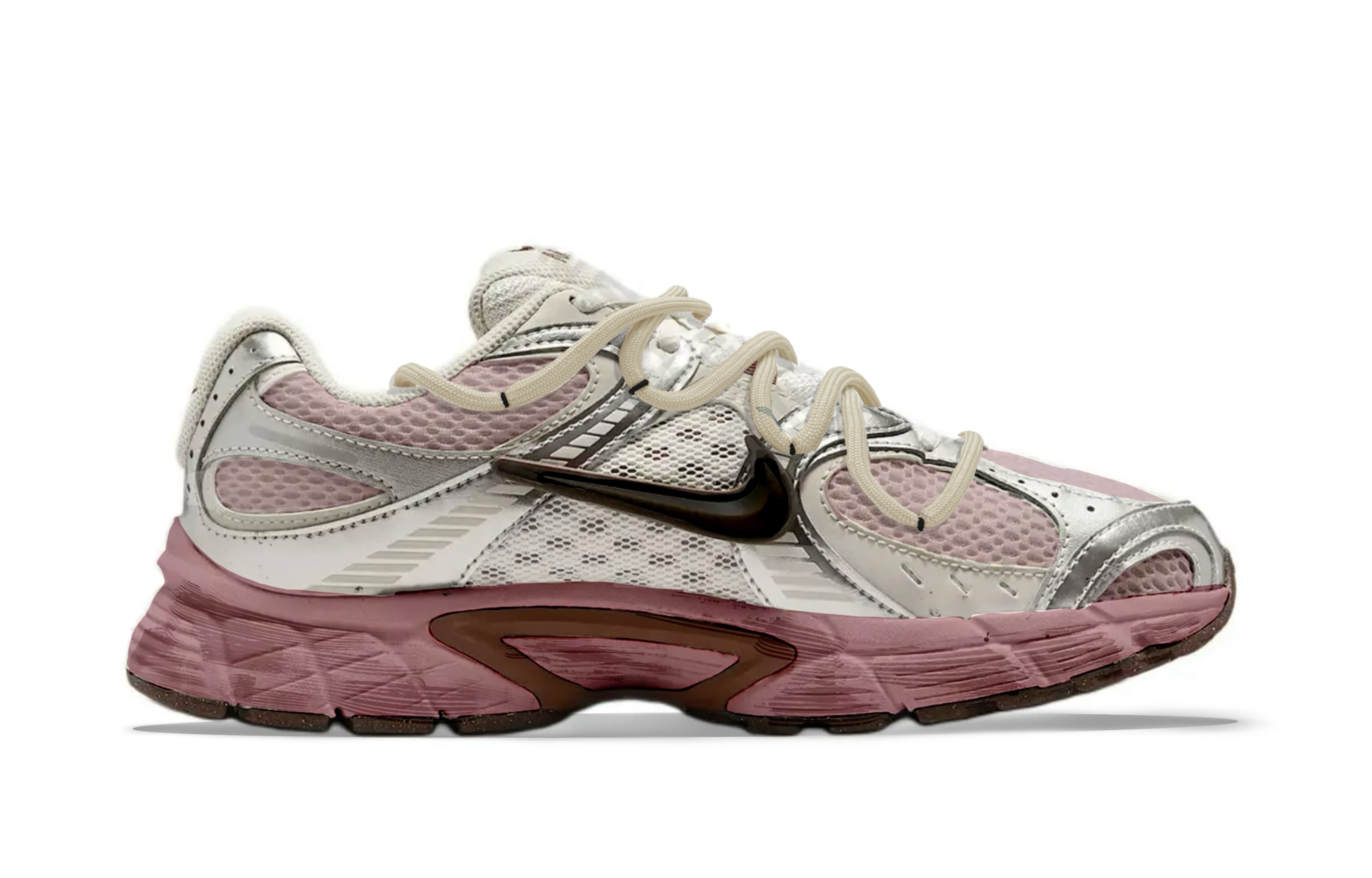 Nike V5 RNR Abrasion Resistant Breathable Abrasion Resistant Breathable Low top Running Shoes Women’s Pink Khaki