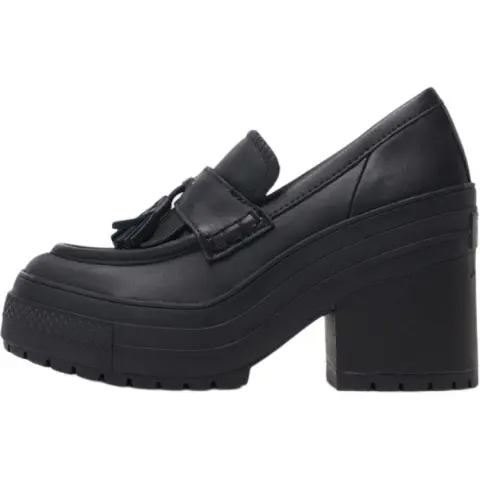 Chuck 70 De Luxe Wmns Converse Heel Loafer Platform Low 'Triple Black' Women's