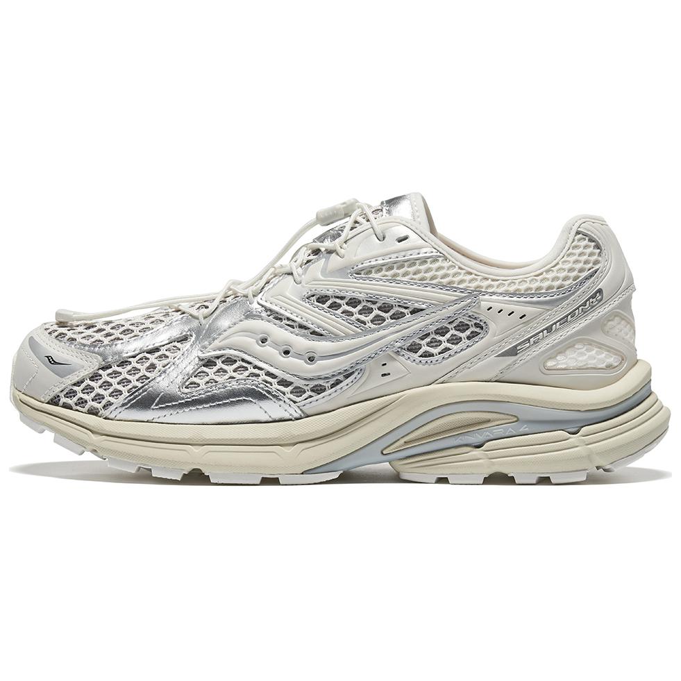 Saucony Kinvara Essence 4 Low top Casual Training City Commuting Running Shoes Unisex White Silver