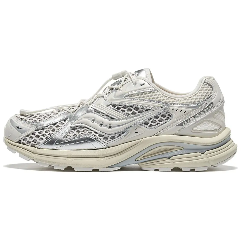 Saucony Kinvara Essence 4 Low top Casual Training City Commuting Running Shoes Unisex White Silver