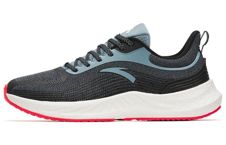Anta Martian Foam Comfortable Cushioning Slip Resistant Abrasion Resistant Low top Running Shoes Men's Black Gray Blue