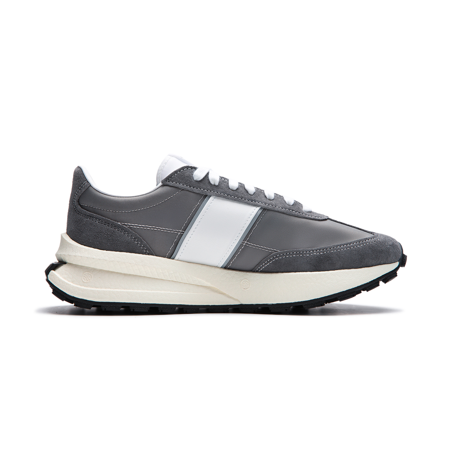 Li Ning Cushioning, Wear Resistant Low top Running Shoes Unisex Gray