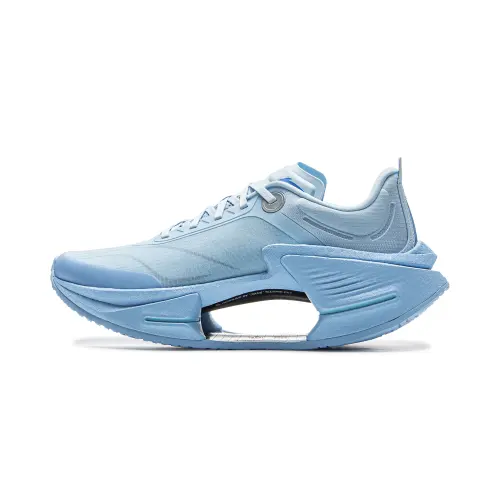 Li Ning Shadow 3 Essential Cushioning Slip Resistant Support Rebound Low top Running Shoes Men's Light Blue