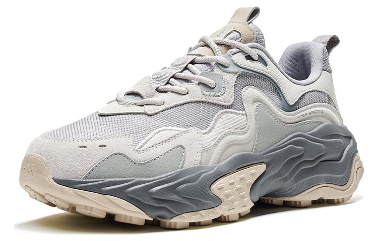 XTEP Huiyou Abrasion Resistant Abrasion Resistant Low top Chunky Sneakers Men's Gray
