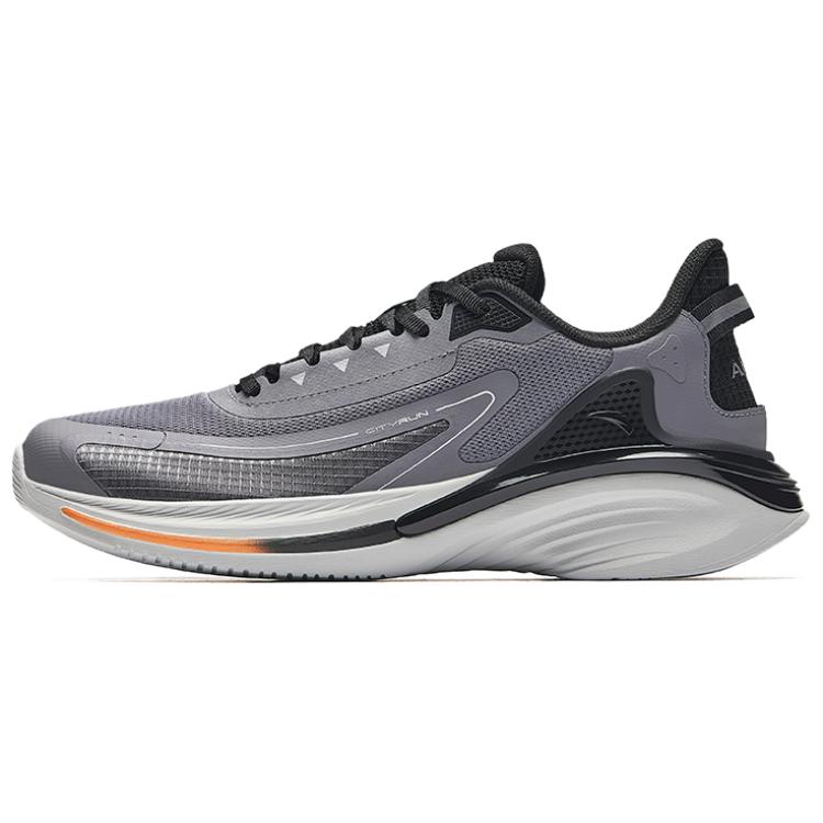 CHAOJIANTA Fabric Slip Resistant Abrasion Resistant Low top Casual Running Shoes Men’s Gray Black