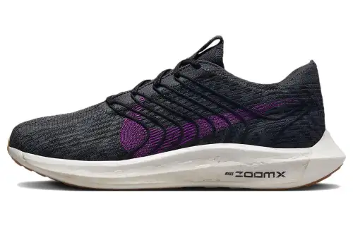 Nike Pegasus Turbo Next Nature lightweight foam low-top training and racing running shoes men's black purple recyclable materials