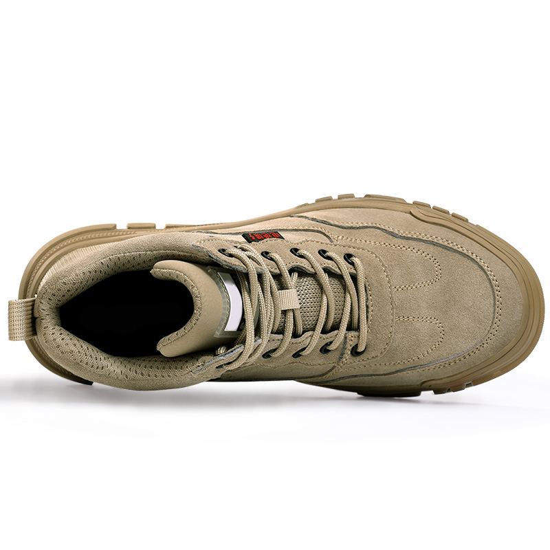 LANOUDUN Impact Resistant And Abrasion Resistant High top Outdoor Shoes Unisex Brown