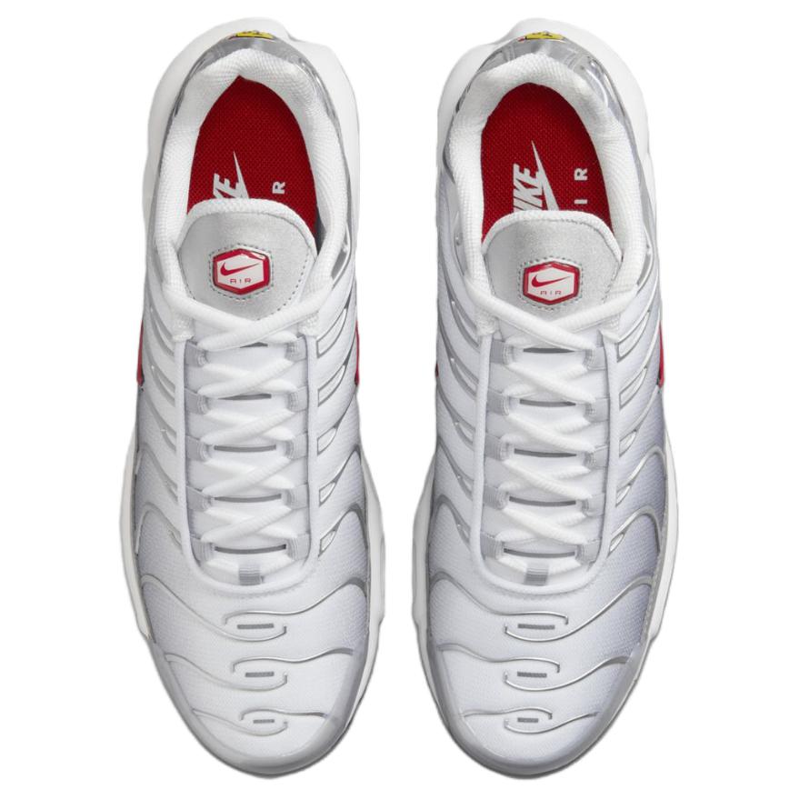 Nike Air Max Plus Abrasion Resistant Low top Casual Running Shoes Unisex Gray Red