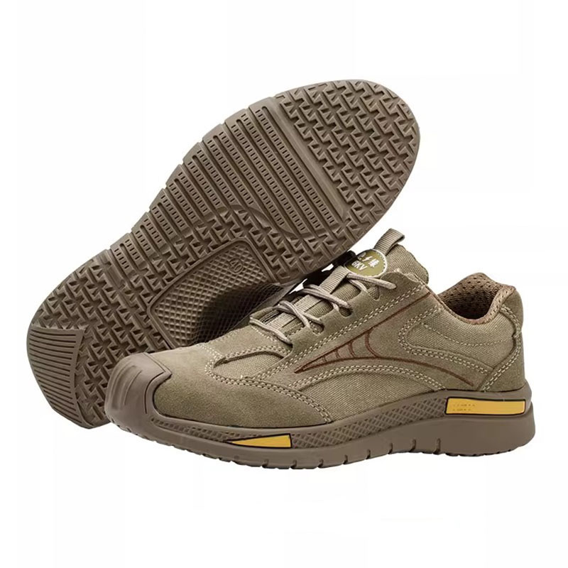 K KANGXUANAN Slip Resistant Cushioning Low top Outdoor Shoes Unisex Khaki