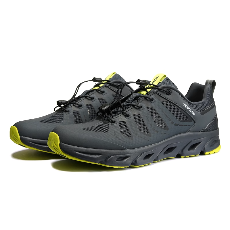 TOREAD Abrasion Resistant Breathable Low top Outdoor Shoes Men’s Black Green