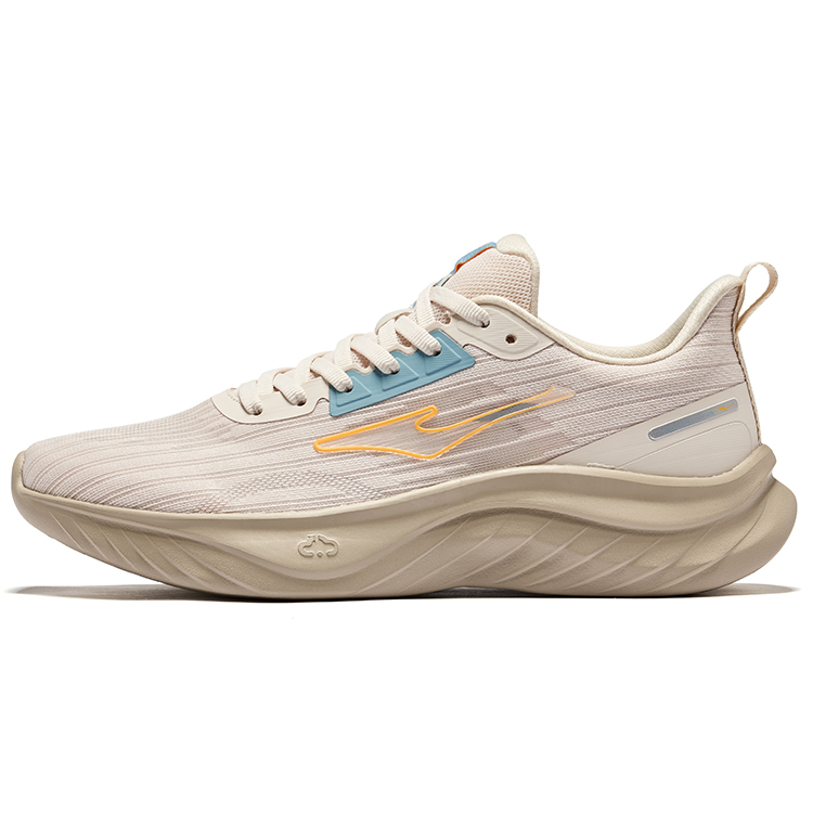 Erke Cushioning Rebound Lightweight Breathable Low top Running Shoes Men’s Eggnog Gray Nordic Blue