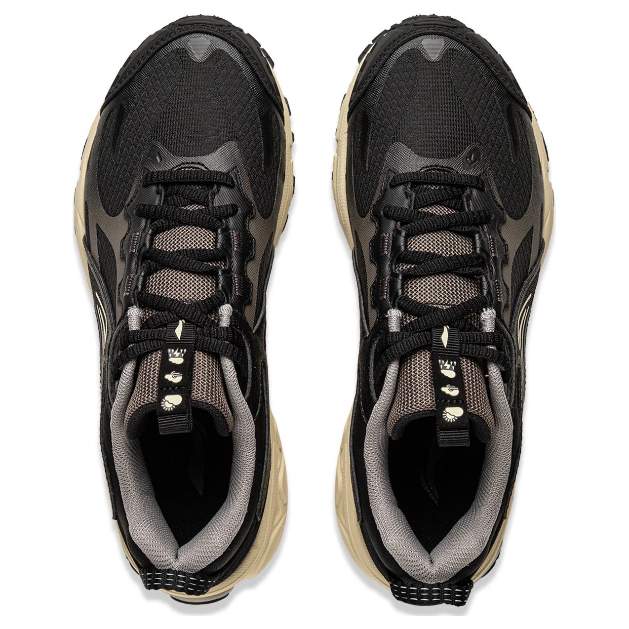 Li Ning Fuyao 2.0 Trail Slip Resistant Abrasion Resistant Low top Casual Running Shoes Women’s Black Gray