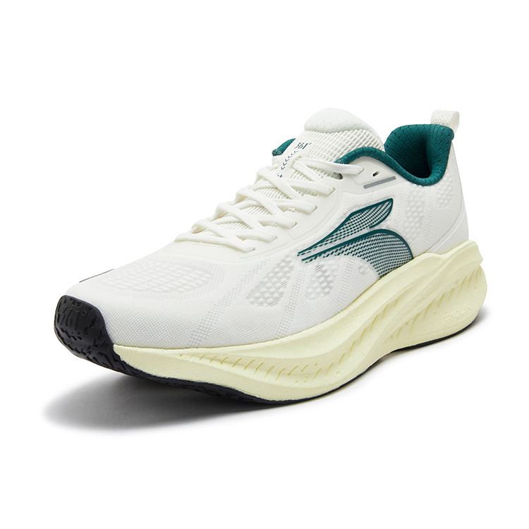 361° Blast Foam 4SE Slip Resistant, Abrasion Resistant, Breathable Low top Casual Running Shoes Men’s White Green