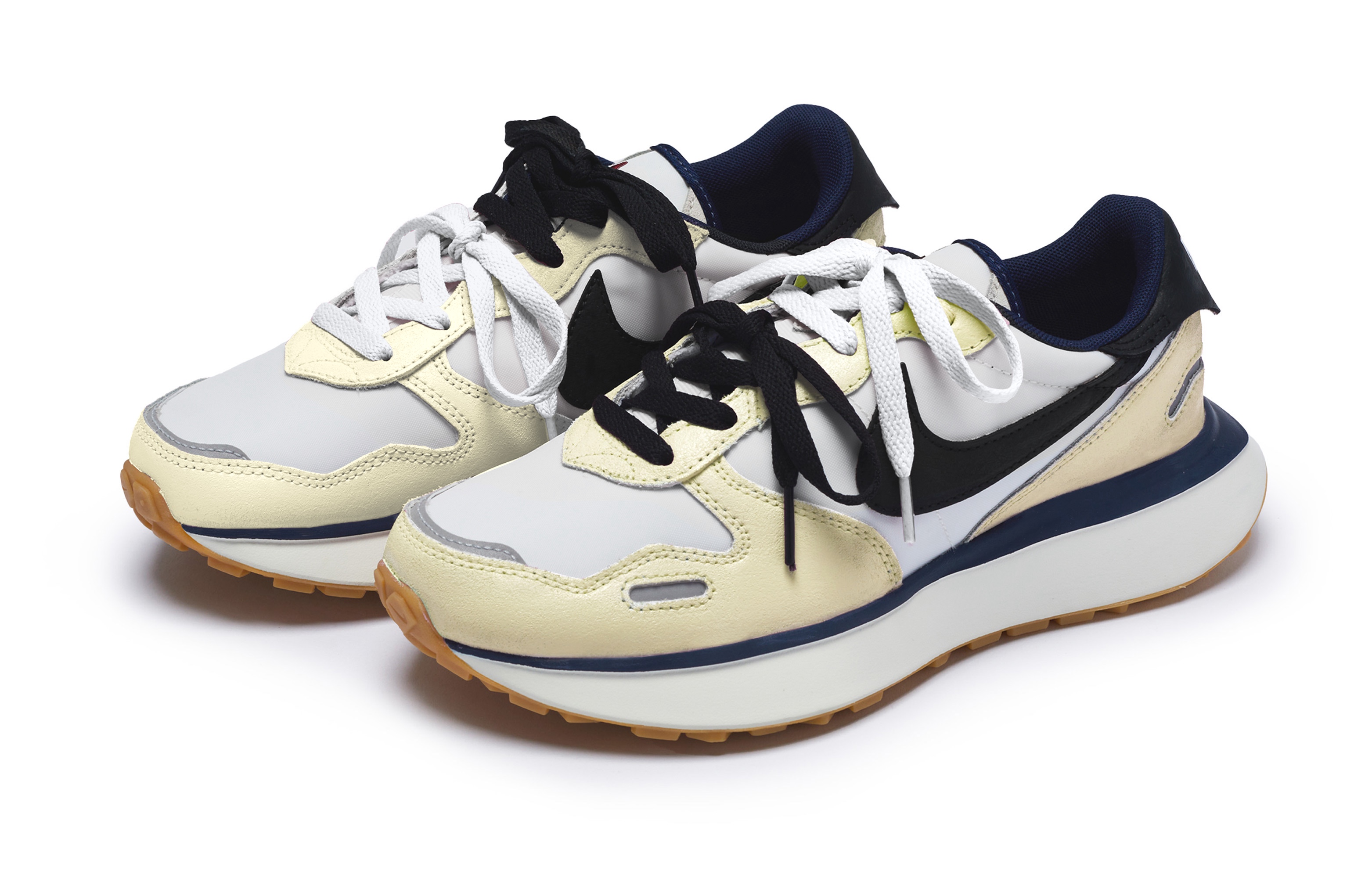 Nike Phoenix Waffle Low top Running Shoes Women’s Yellow White Black