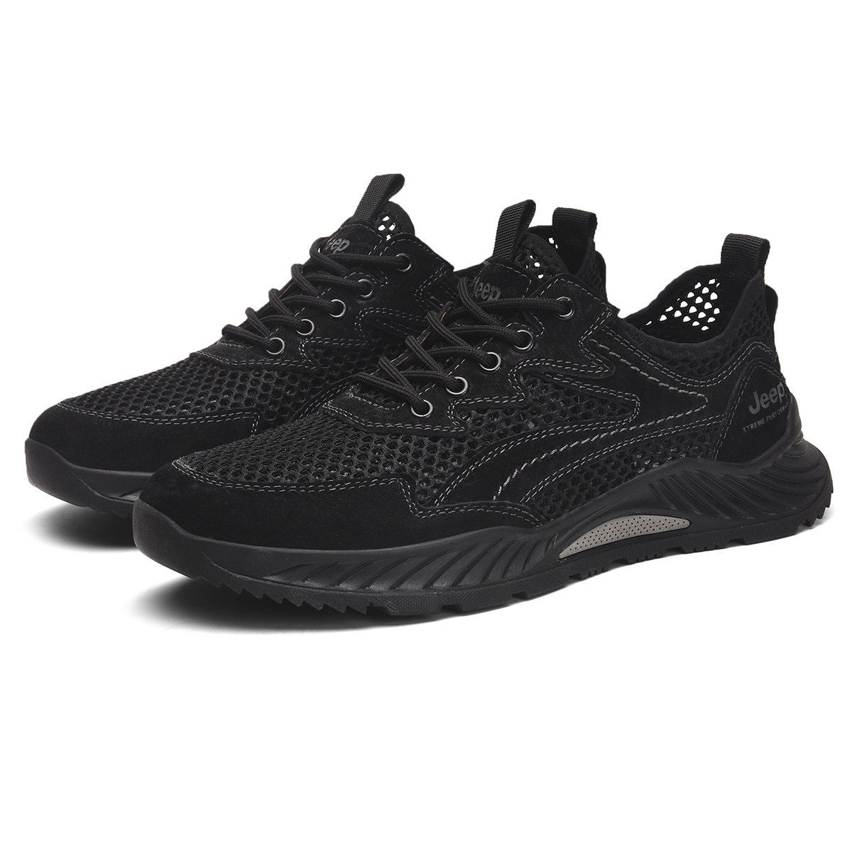 Jeep Fabric Breathable Low top Outdoor Shoes Men’s Black