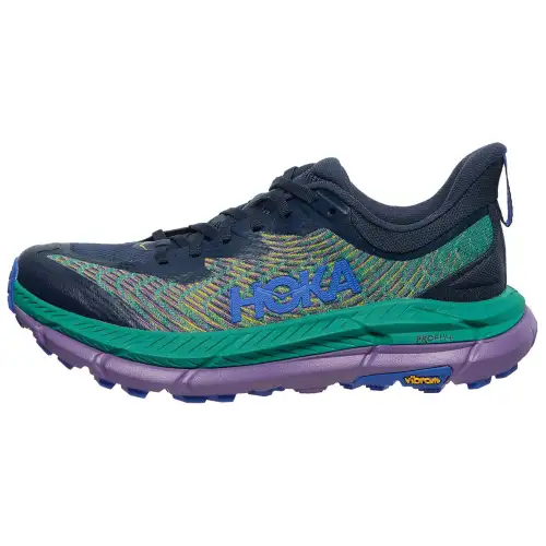 HOKA ONE ONE Mafate Speed 4 Cushioning Slip Resistant Low top Running Shoes Women's Black Green Purple