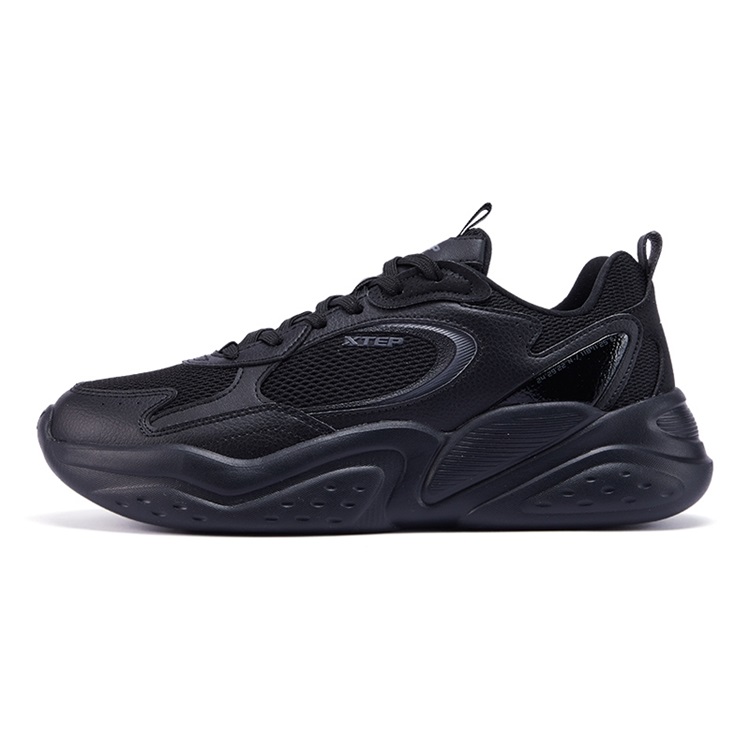 XTEP Cushioning Rebound Slip Resistant Abrasion Resistant Low top Casual Training Running Shoes Men’s Black
