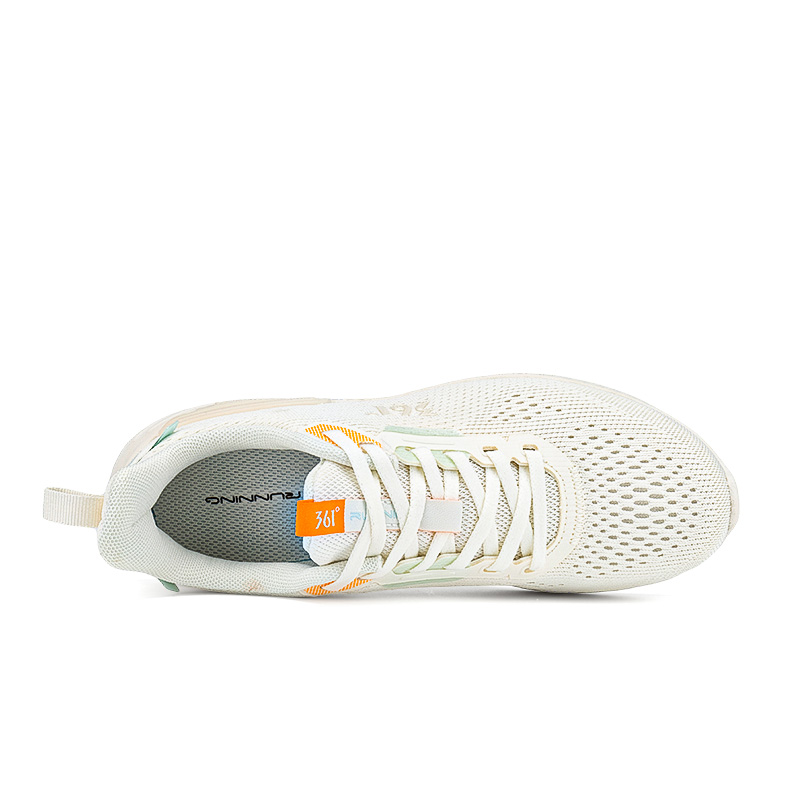 361° Synthetic Leather Cushioning Breathable Lightweight Low top Casual Running Shoes Women’s Feather White Sheer Blue