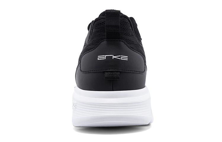 Erke Cushioning Slip Resistant Breathable Low top Casual Running Shoes Men’s Black White